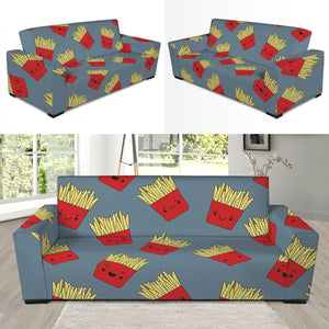 Cute French Fries Pattern Print Sofa Slipcover