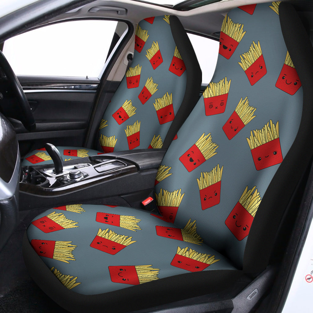 Cute French Fries Pattern Print Universal Fit Car Seat Covers