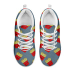 Cute French Fries Pattern Print White Sneakers