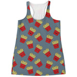 Cute French Fries Pattern Print Women's Racerback Tank Top