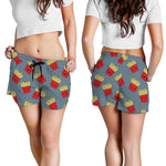 Cute French Fries Pattern Print Women's Shorts
