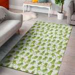 Cute Frog Pattern Print Area Rug