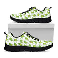Cute Frog Pattern Print Black Running Shoes