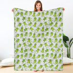 Cute Frog Pattern Print Blanket