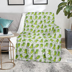 Cute Frog Pattern Print Blanket