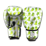 Cute Frog Pattern Print Boxing Gloves