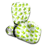 Cute Frog Pattern Print Boxing Gloves
