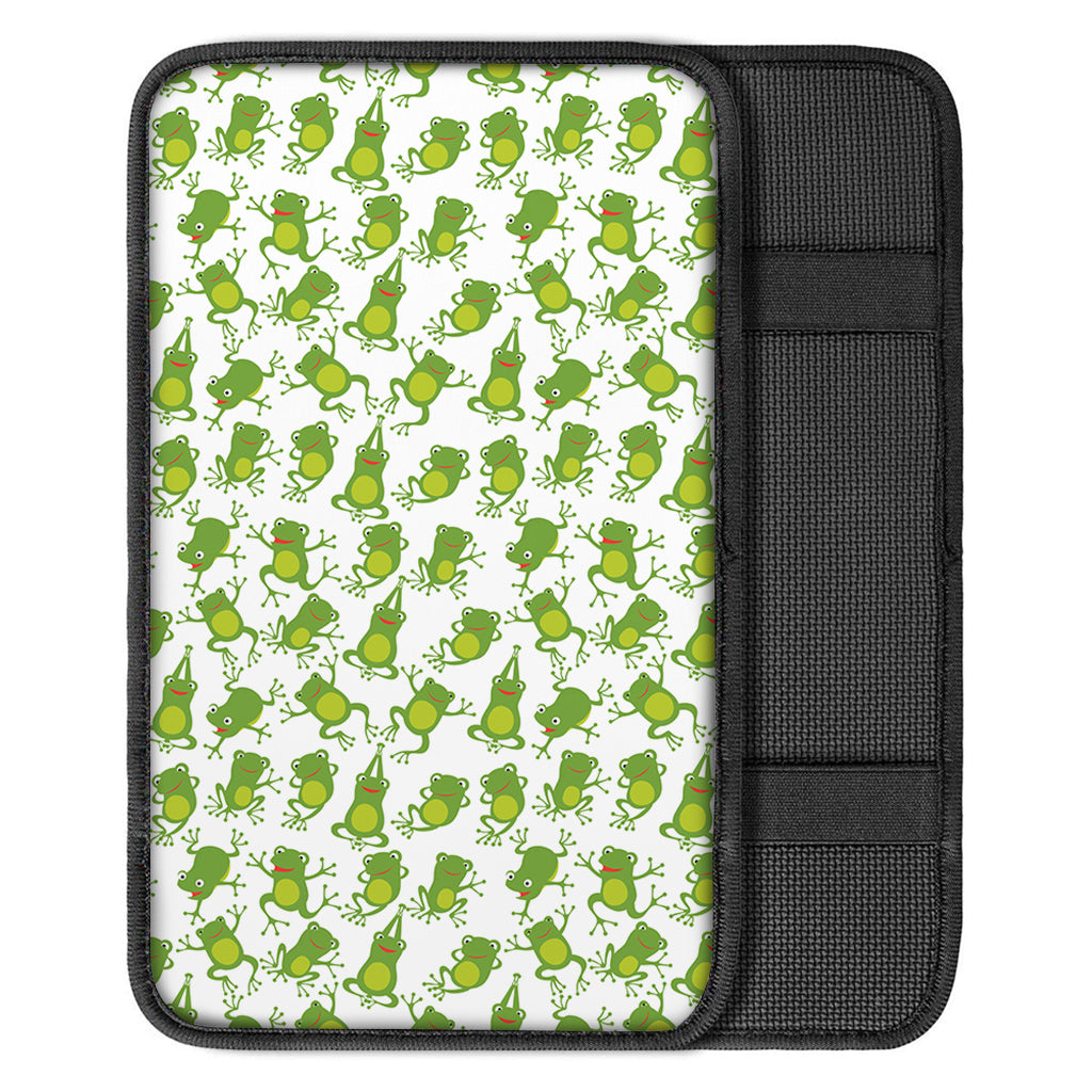 Cute Frog Pattern Print Car Center Console Cover