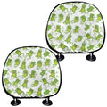 Cute Frog Pattern Print Car Headrest Covers