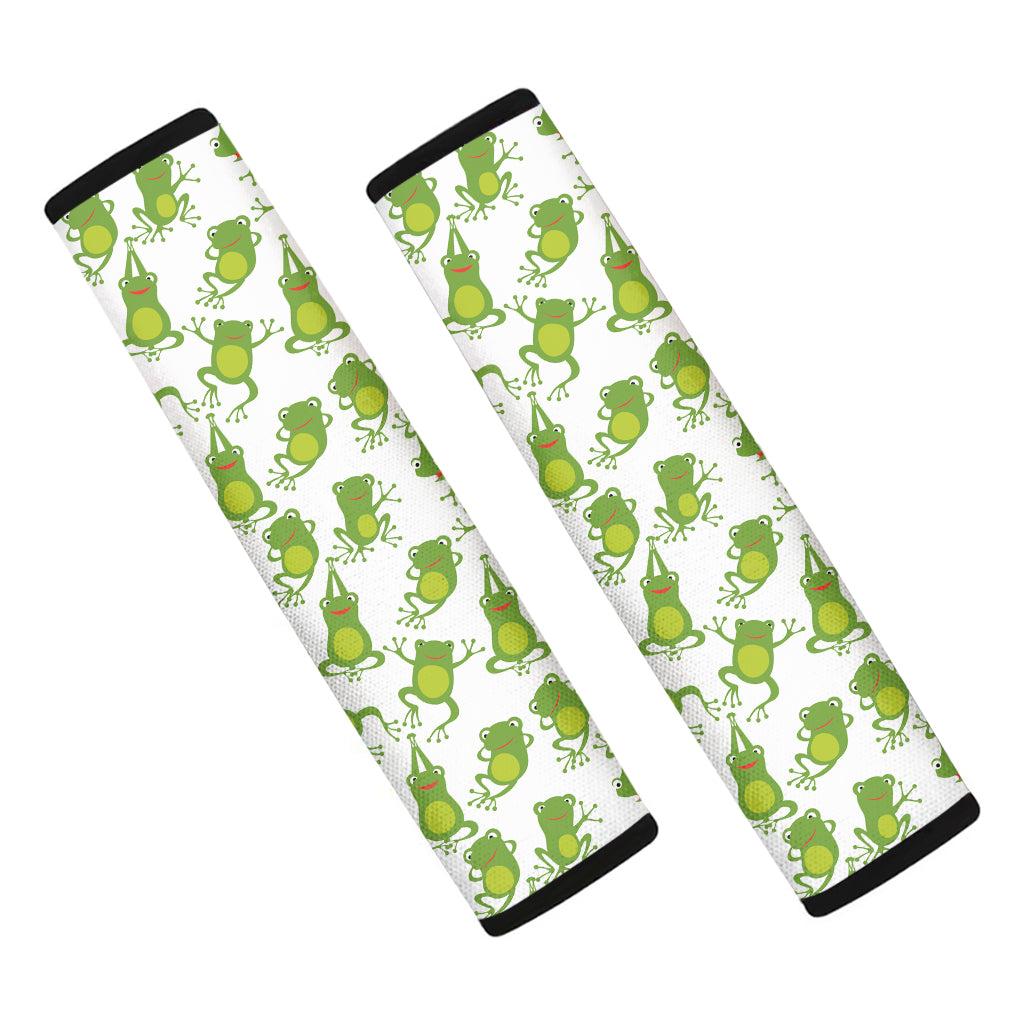 Cute Frog Pattern Print Car Seat Belt Covers