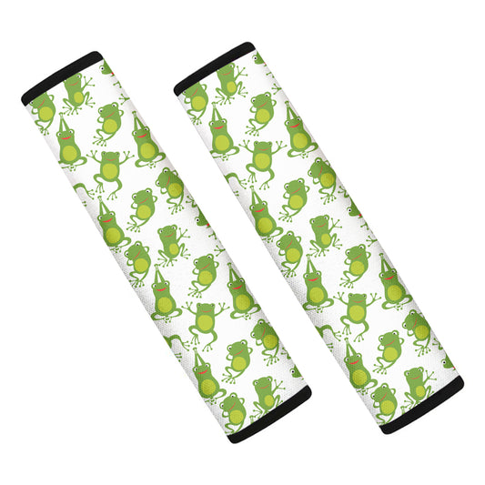 Cute Frog Pattern Print Car Seat Belt Covers