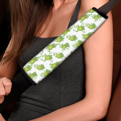 Cute Frog Pattern Print Car Seat Belt Covers