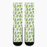 Cute Frog Pattern Print Crew Socks