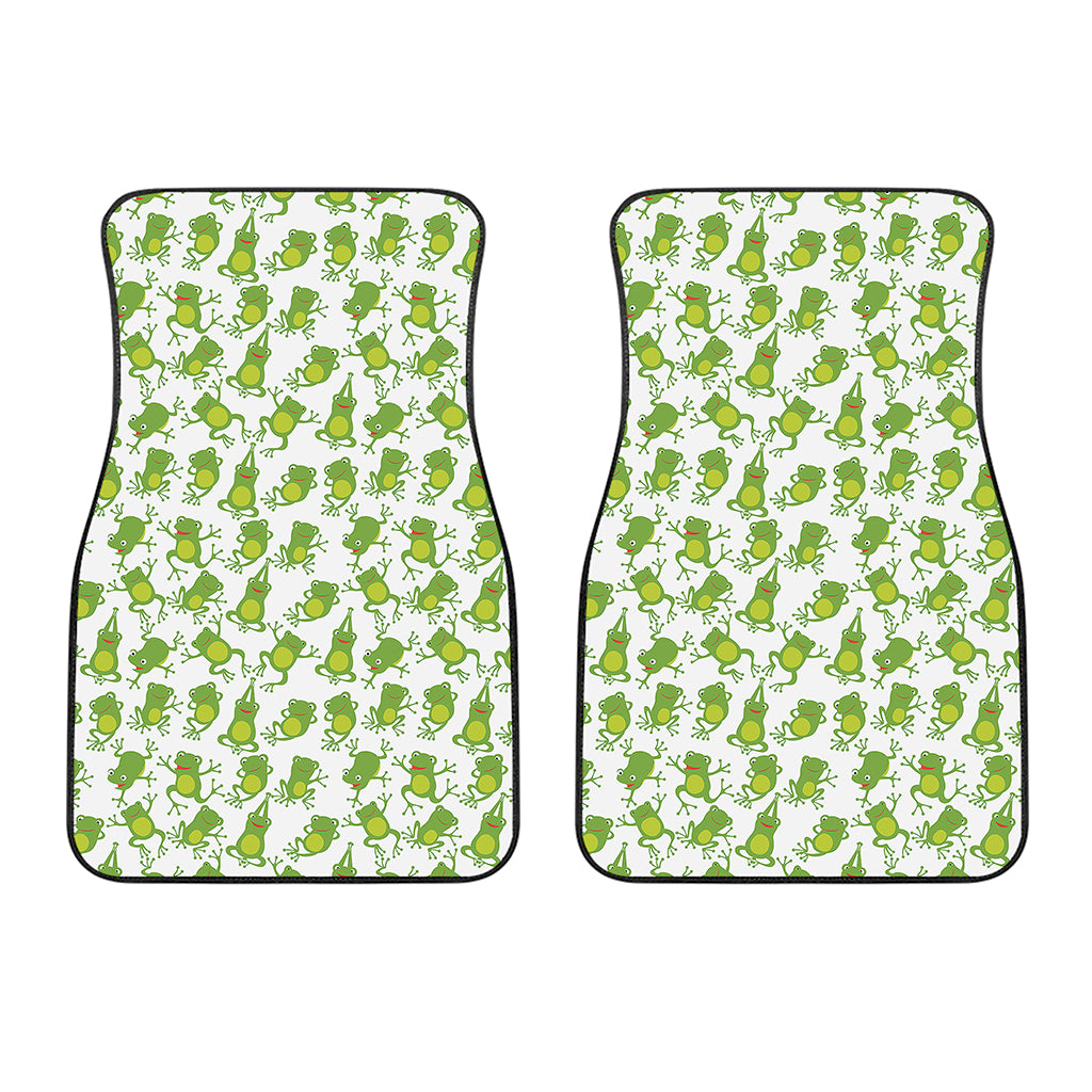Cute Frog Pattern Print Front Car Floor Mats
