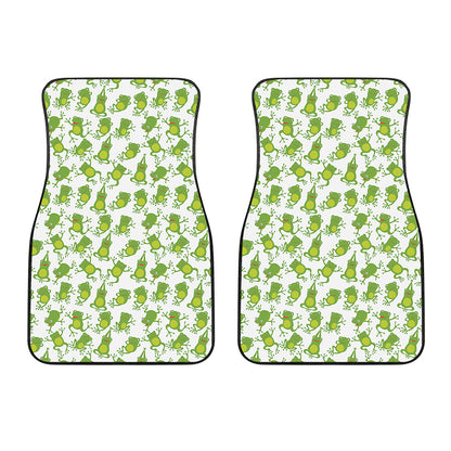 Cute Frog Pattern Print Front Car Floor Mats