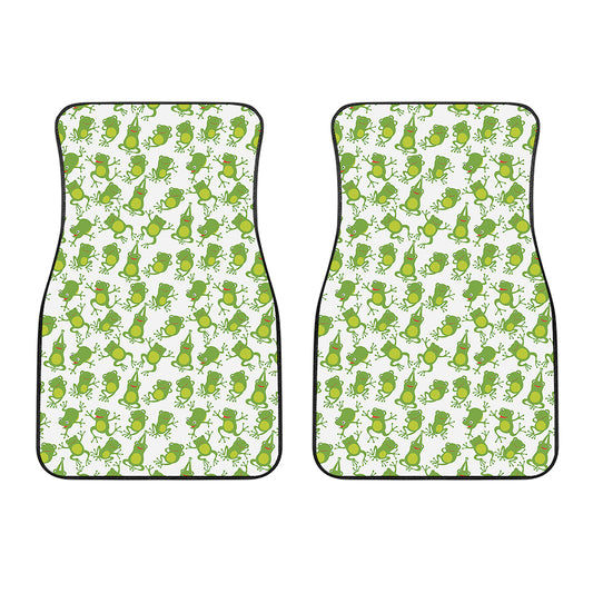 Cute Frog Pattern Print Front Car Floor Mats