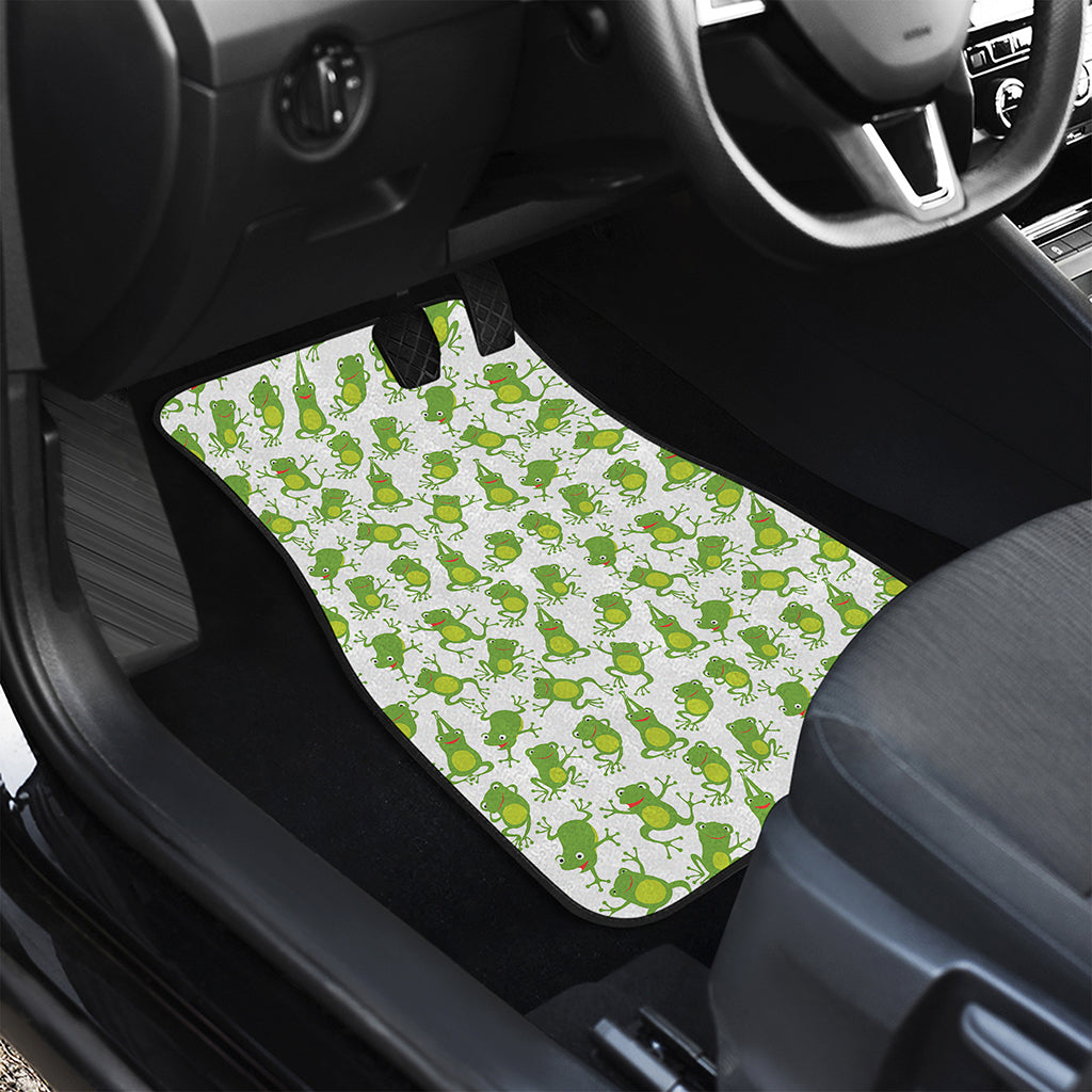 Cute Frog Pattern Print Front Car Floor Mats
