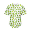 Cute Frog Pattern Print Men's Baseball Jersey