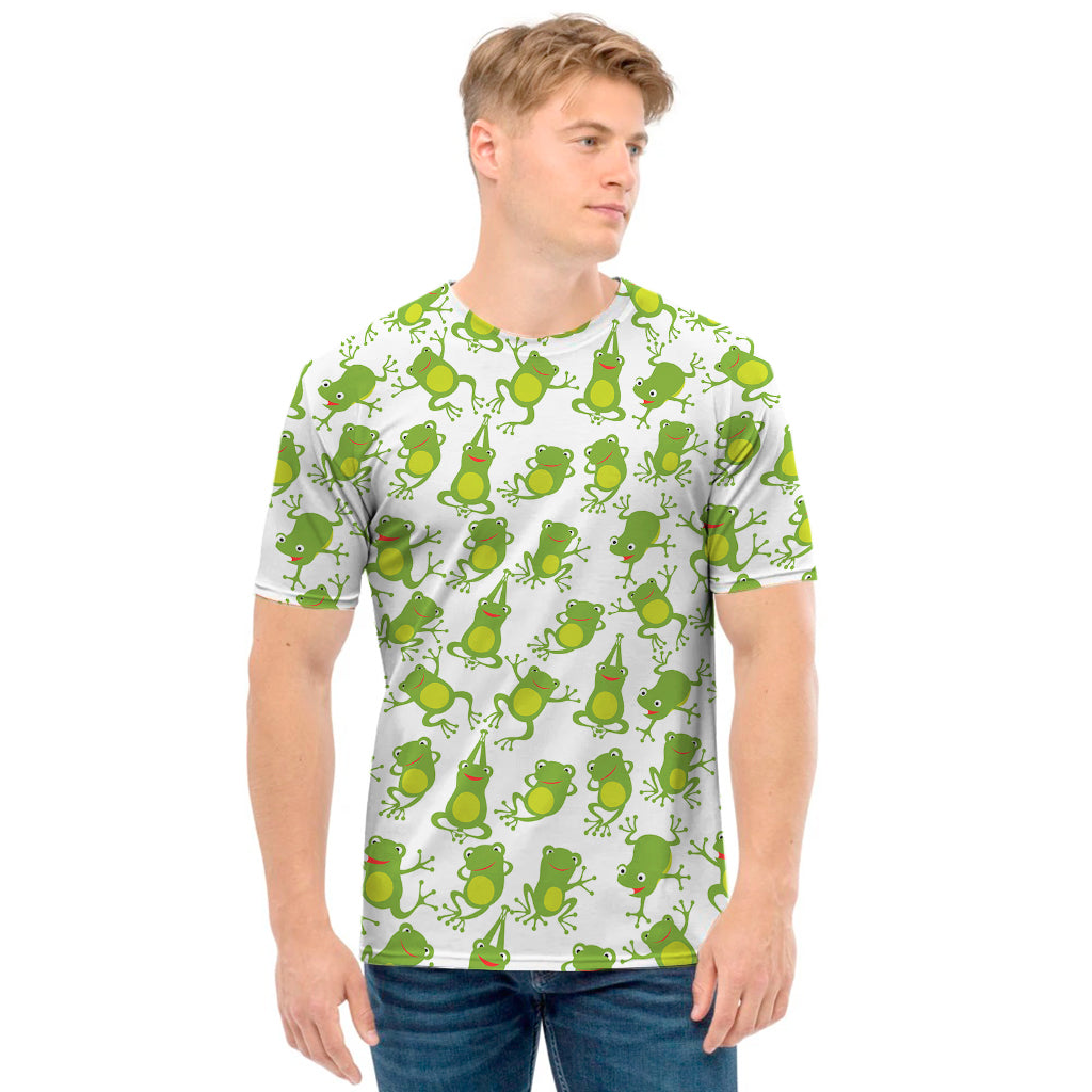Cute Frog Pattern Print Men's T-Shirt