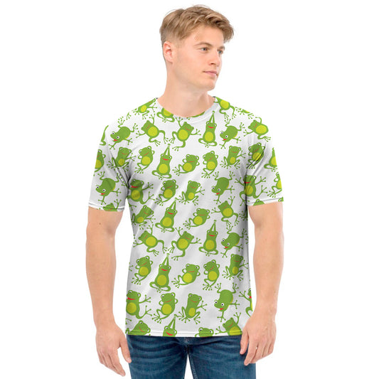 Cute Frog Pattern Print Men's T-Shirt