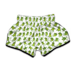 Cute Frog Pattern Print Muay Thai Boxing Shorts