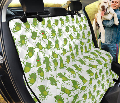 Cute Frog Pattern Print Pet Car Back Seat Cover