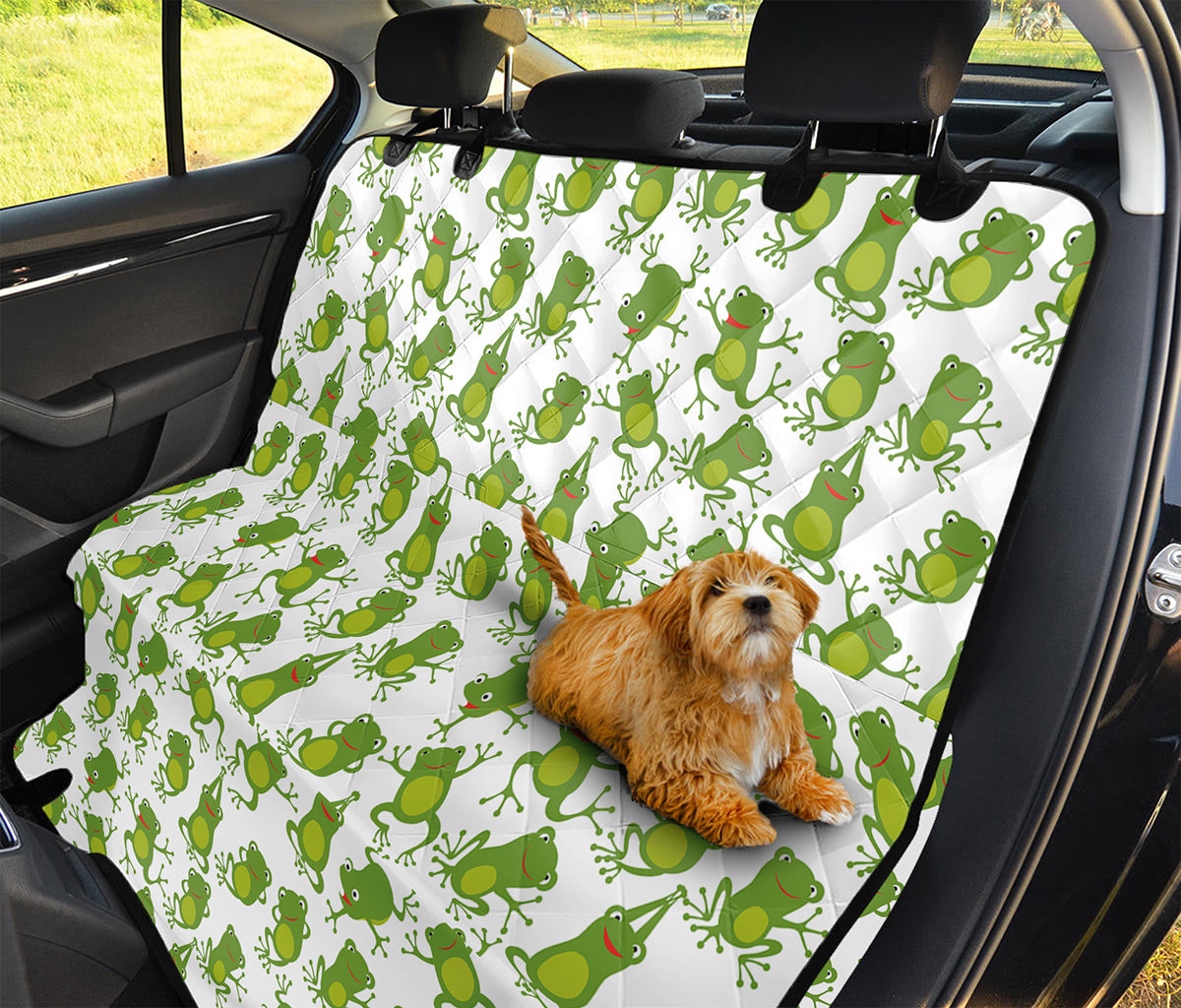 Cute Frog Pattern Print Pet Car Back Seat Cover