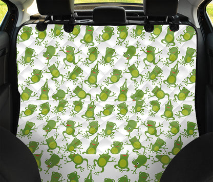 Cute Frog Pattern Print Pet Car Back Seat Cover