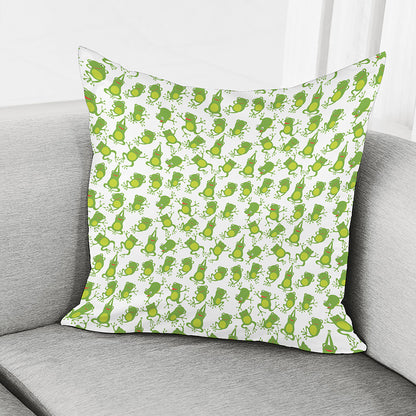 Cute Frog Pattern Print Pillow Cover