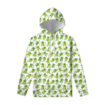 Cute Frog Pattern Print Pullover Hoodie