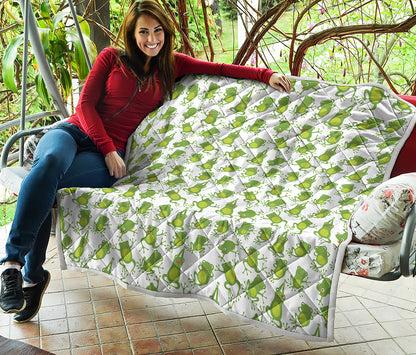Cute Frog Pattern Print Quilt
