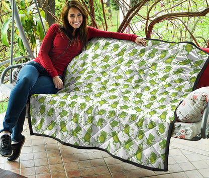 Cute Frog Pattern Print Quilt