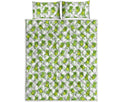 Cute Frog Pattern Print Quilt Bed Set