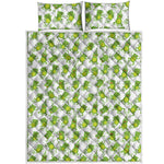 Cute Frog Pattern Print Quilt Bed Set