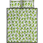 Cute Frog Pattern Print Quilt Bed Set