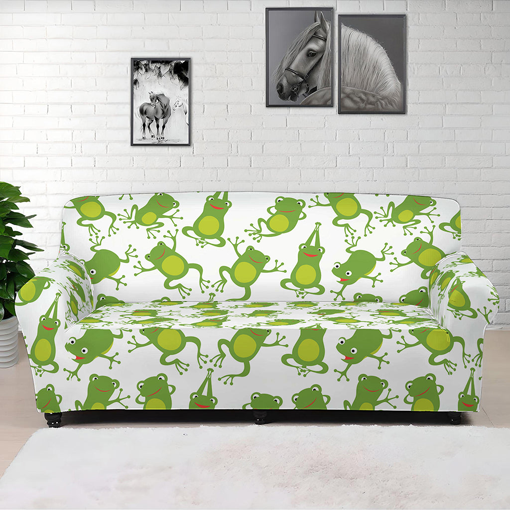 Cute Frog Pattern Print Sofa Cover