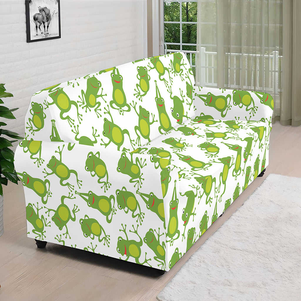 Cute Frog Pattern Print Sofa Cover