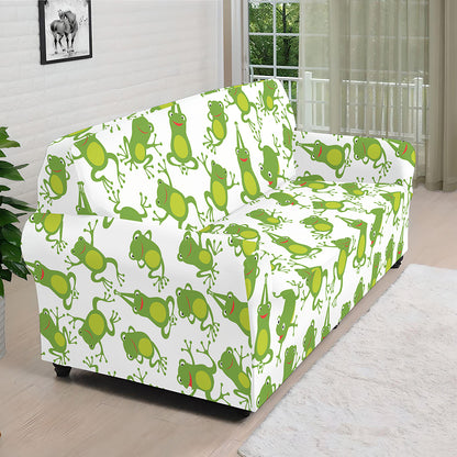 Cute Frog Pattern Print Sofa Cover