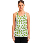Cute Frog Pattern Print Women's Racerback Tank Top