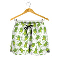 Cute Frog Pattern Print Women's Shorts