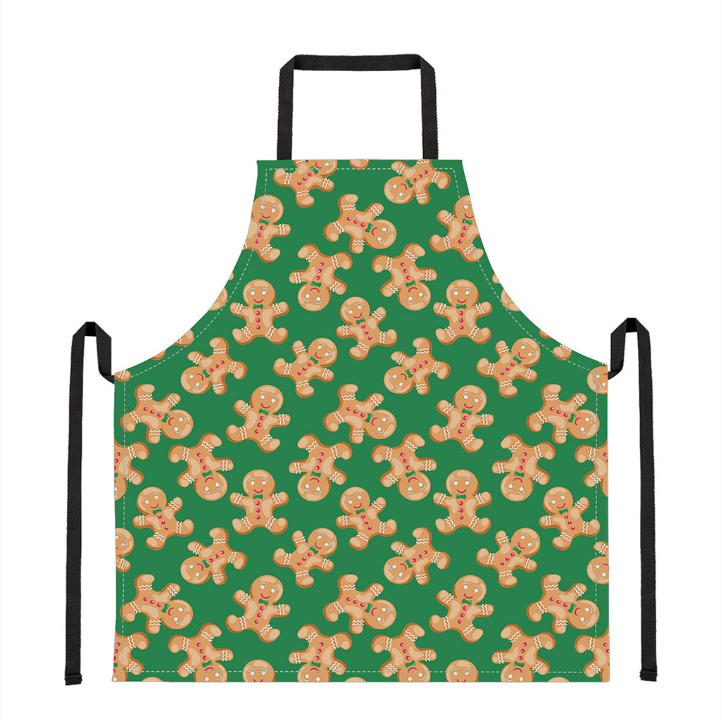 Cute Gingerbread Man Pattern Print Apron