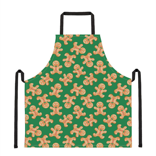 Cute Gingerbread Man Pattern Print Apron