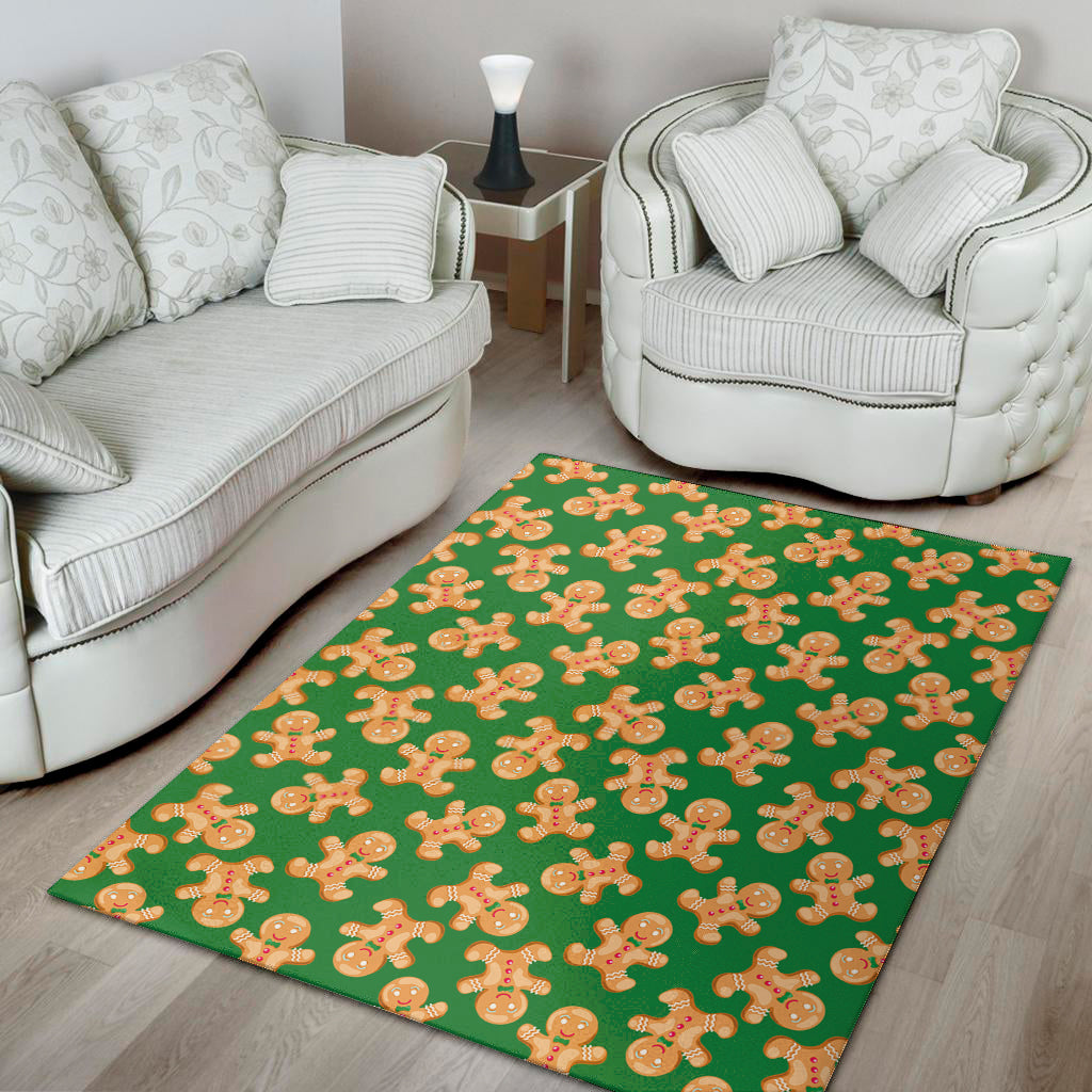 Cute Gingerbread Man Pattern Print Area Rug