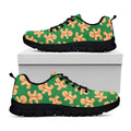 Cute Gingerbread Man Pattern Print Black Running Shoes