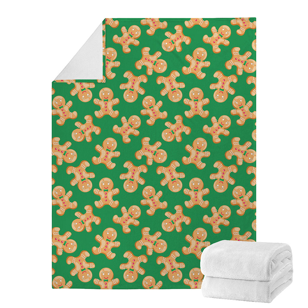 Cute Gingerbread Man Pattern Print Blanket