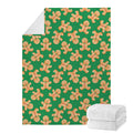 Cute Gingerbread Man Pattern Print Blanket