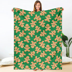 Cute Gingerbread Man Pattern Print Blanket