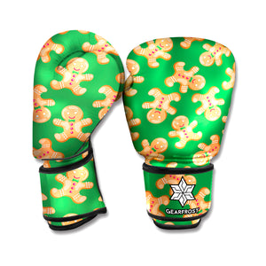 Cute Gingerbread Man Pattern Print Boxing Gloves