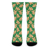 Cute Gingerbread Man Pattern Print Crew Socks