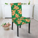 Cute Gingerbread Man Pattern Print Dining Chair Slipcover